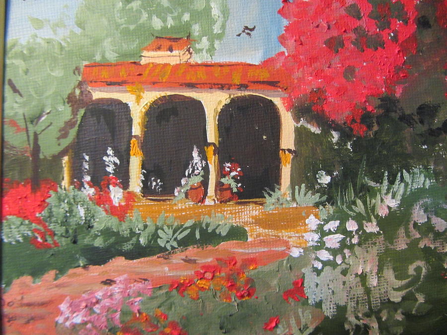 Italian Garden Painting by Dody Rogers