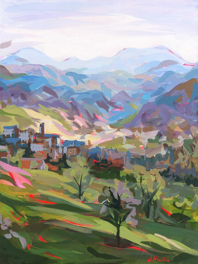 Italian Hillside Painting by Joanne Hastie - Pixels