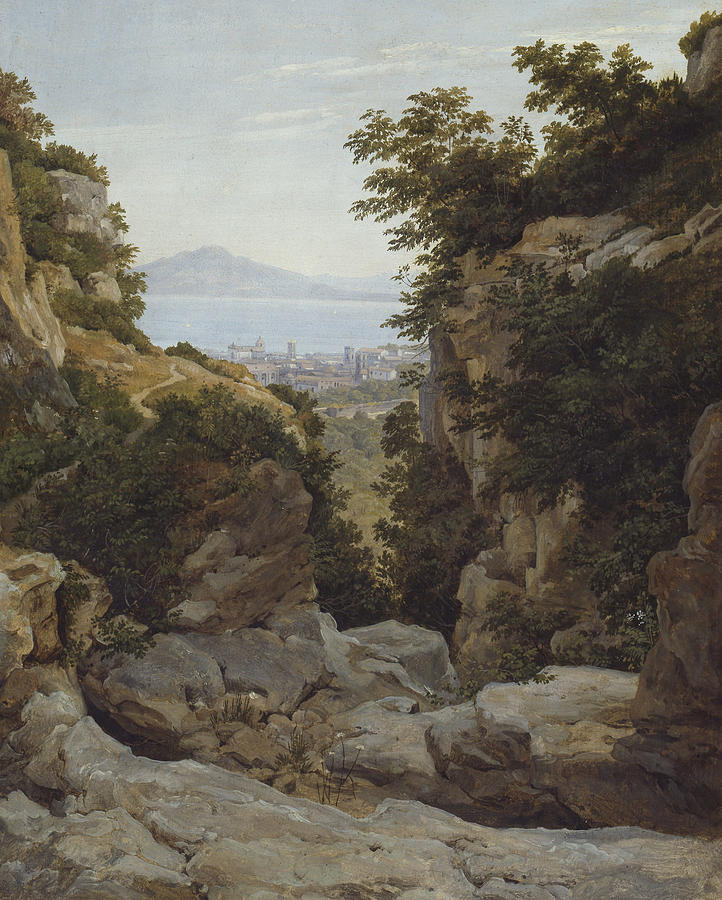 Italian Landscape Painting by Heinrich Reinhold