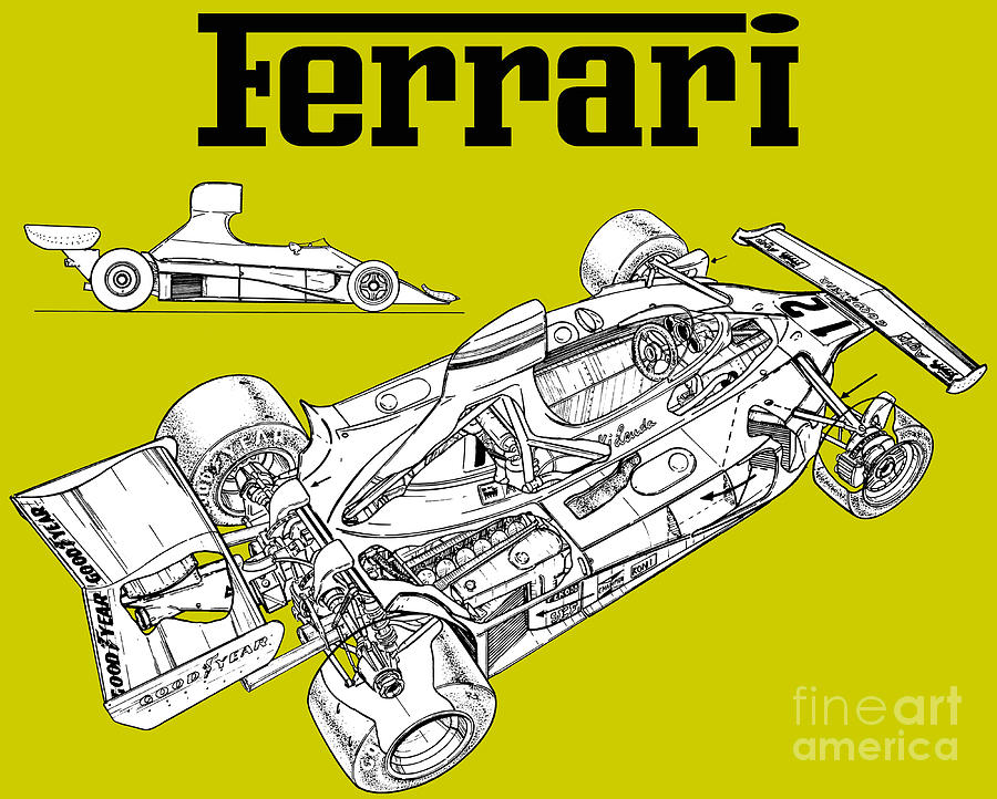 Italian legendary Formula 1 car Ferrari 312 T F1 Flat 12 cylinder ...