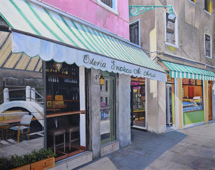 Italian Restaurant, Venice Painting by Charles Owens