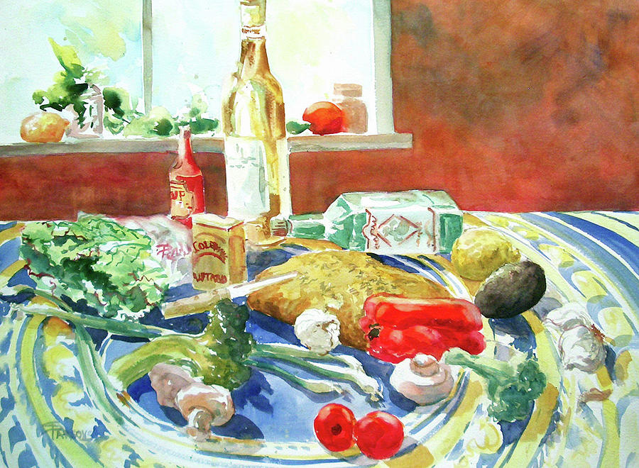 Italian Salad - Tabletop Series #2 Painting by Sheila Parsons