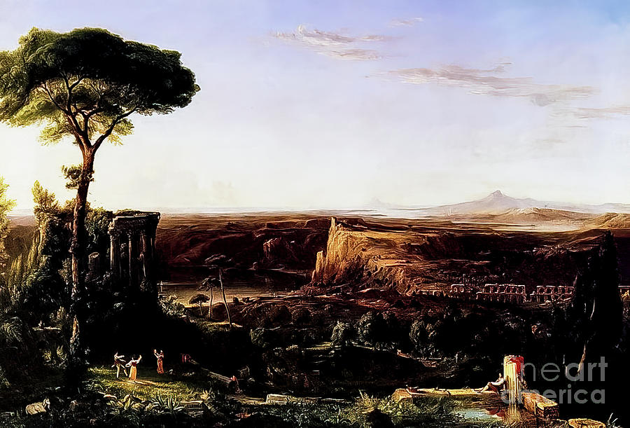 Italian Scene Composition by Thomas Cole 1833 Painting by Thomas Cole