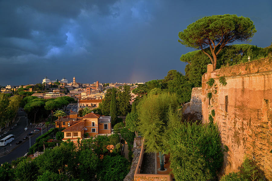 Italian Vacations - Rome Historic Center Before the Storm 3 Photograph by Jenny Rainbow