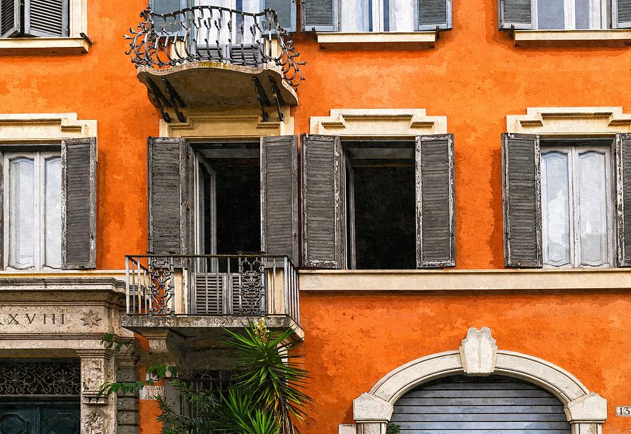 Italian Vacations - Rome - House at Via Corsini Photograph by Jenny Rainbow