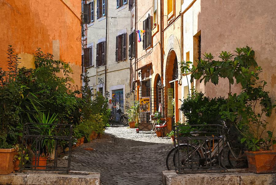 Italian Vacations - Rome - Trastevere Streets 2 Photograph by Jenny Rainbow