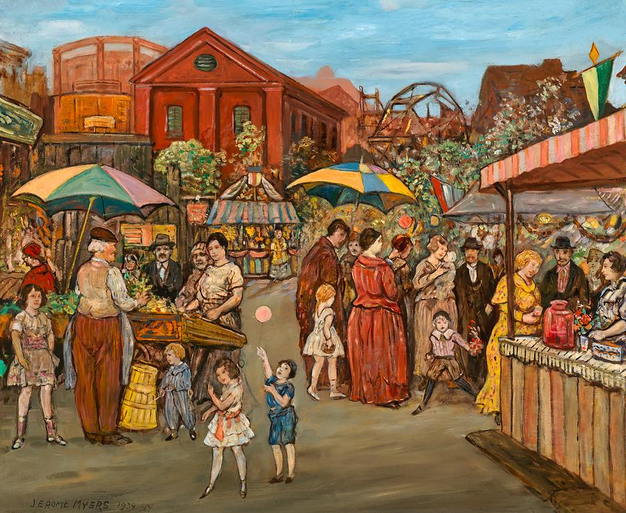 New York City Painting - Italians In Jefferson Park by Mountain Dreams