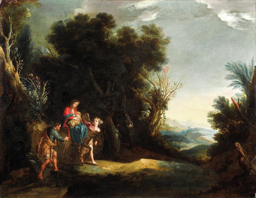 Italo Flemish School, 17th Century The Flight into Egypt Painting by ...