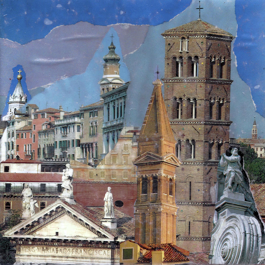 Italy 8x8 4 Mixed Media by John Vincent Palozzi