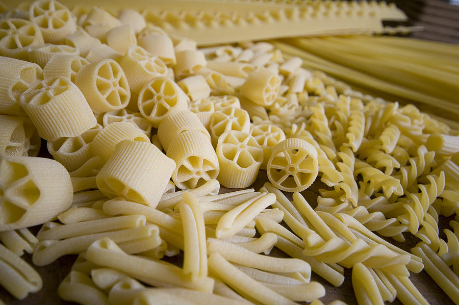 Italy, Maglie, different types of pasta Photograph by Aldo Pavan
