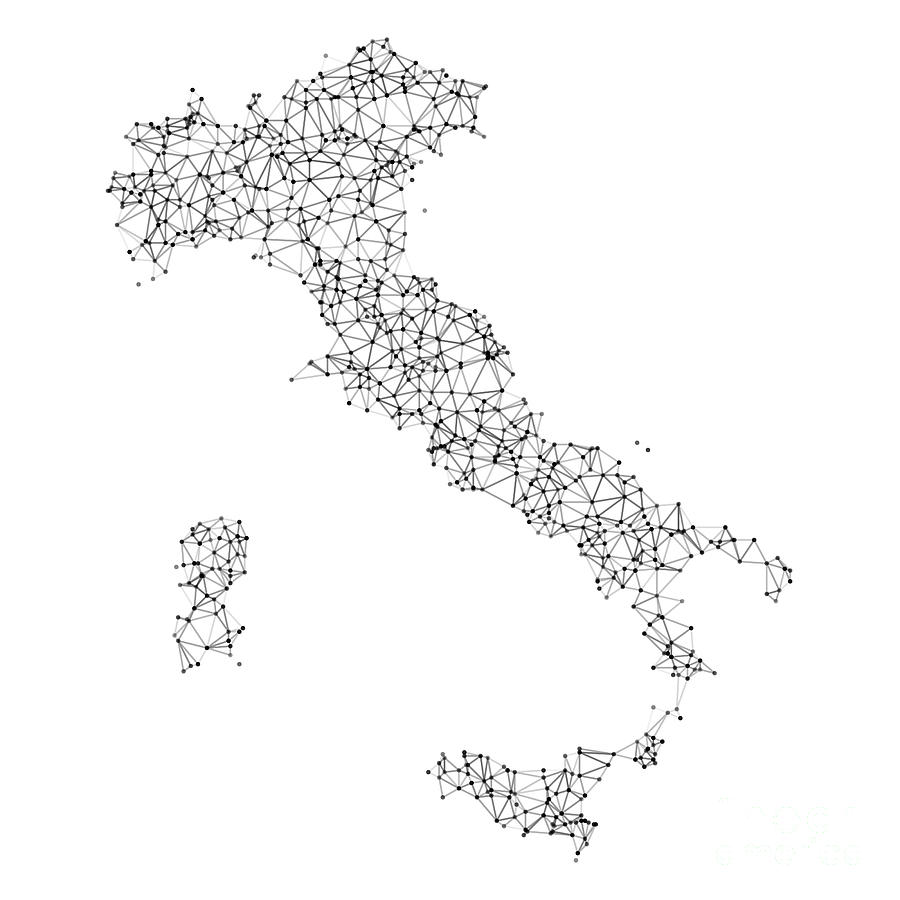 Italy Map Network Black And White Digital Art By Frank Ramspott Pixels italy-map-network-black-and-white-digital-art-by-frank-ramspott-pixels