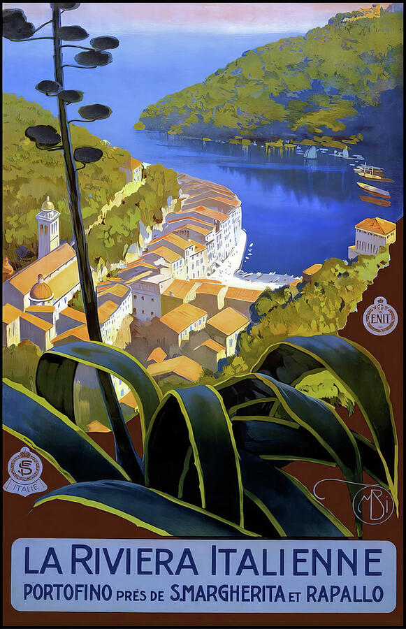 Italy Portofino Vintage Travel Poster Painting by Vintage Travel Poster Italy Portofino Vintage Travel Poster Painting by Vintage Travel Poster