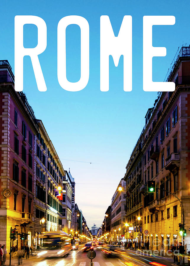 Italy, Rome, Avenue Photograph by John Seaton Callahan