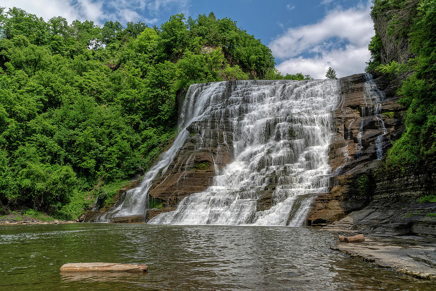 Ithaca Falls In New York Photograph by Jim Vallee
