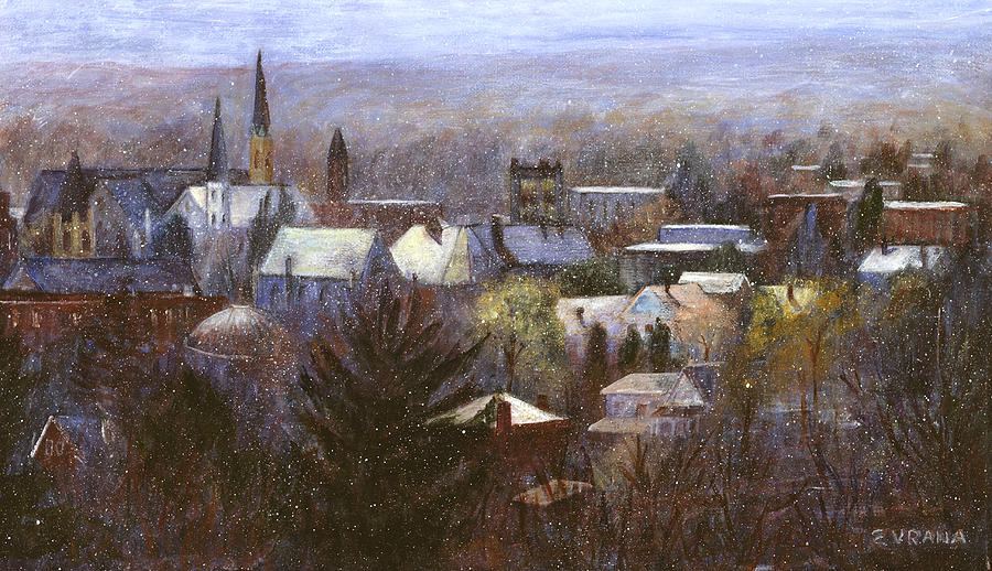 Winter Painting - Ithaca Winter by Ethel Vrana