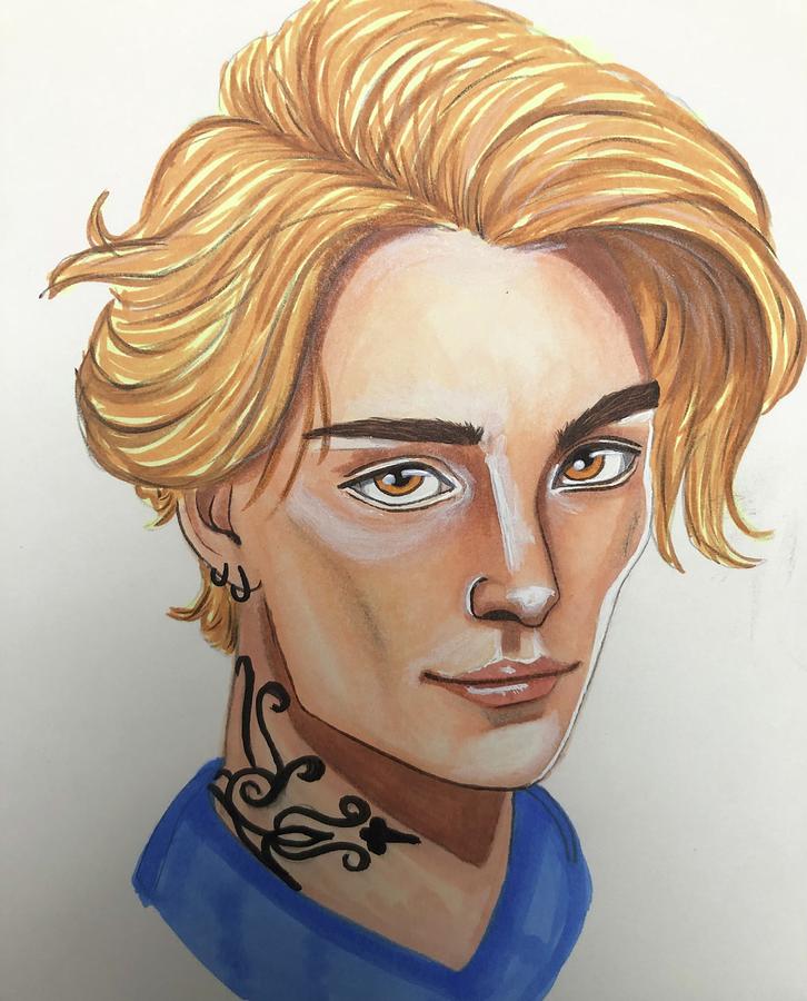 Ithan Drawing by Rebecca Wood