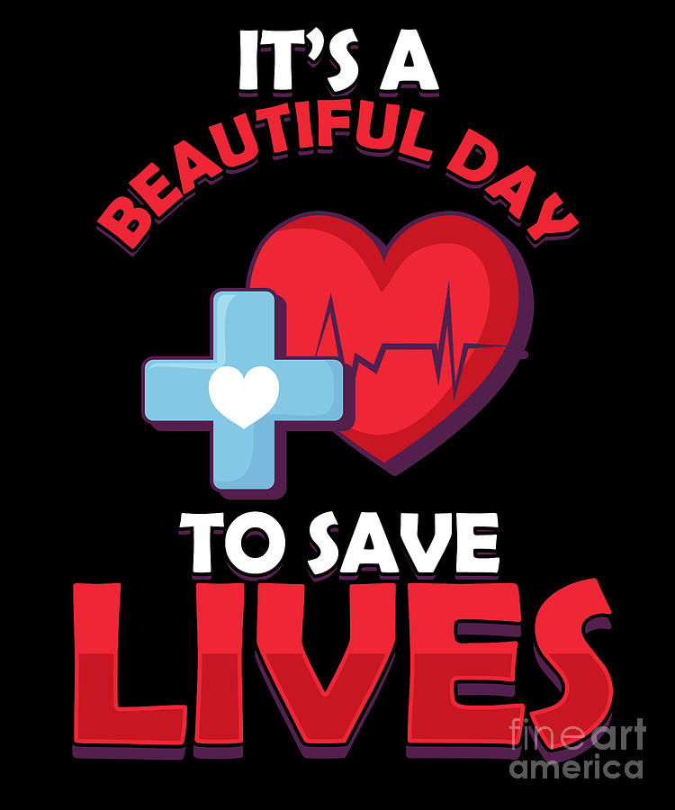 Part of My Life is Saving Life T-Shirt Nurse Doctor EMT Medic Mens Tee Shirt