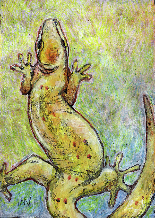 Its a Gecko Mixed Media by AnneMarie Welsh