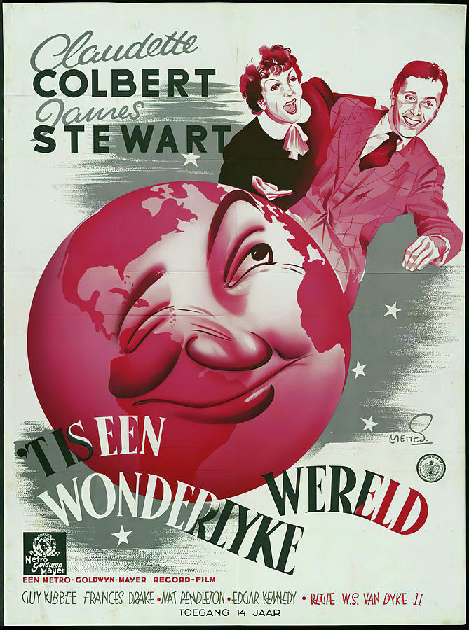 James Stewart Mixed Media - Its a Wonderful Life, 1939 - art by Frans Mettes by Movie World Posters