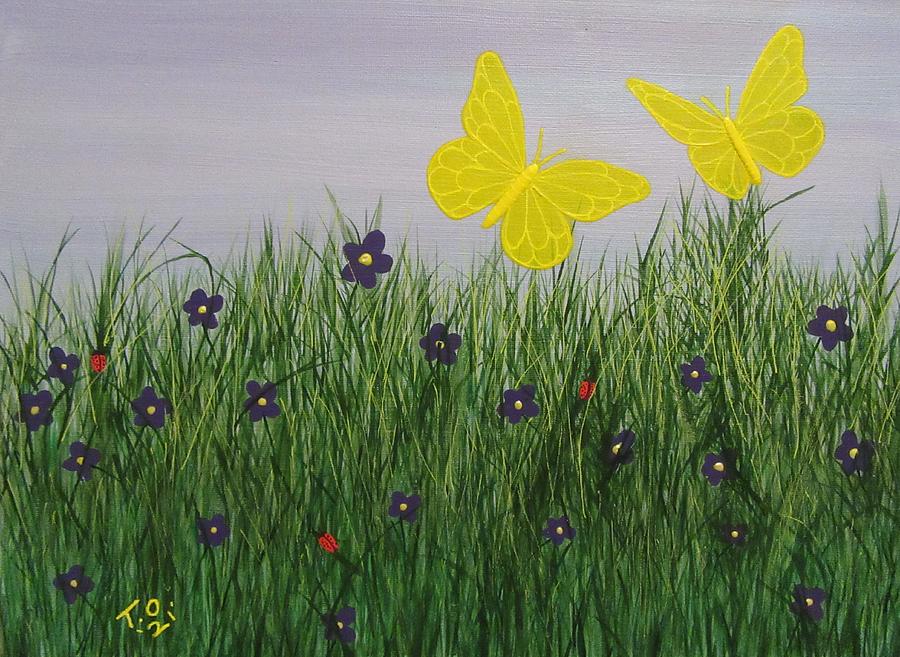 Butterflies Painting - Its all about the little things by Tammy Oliver