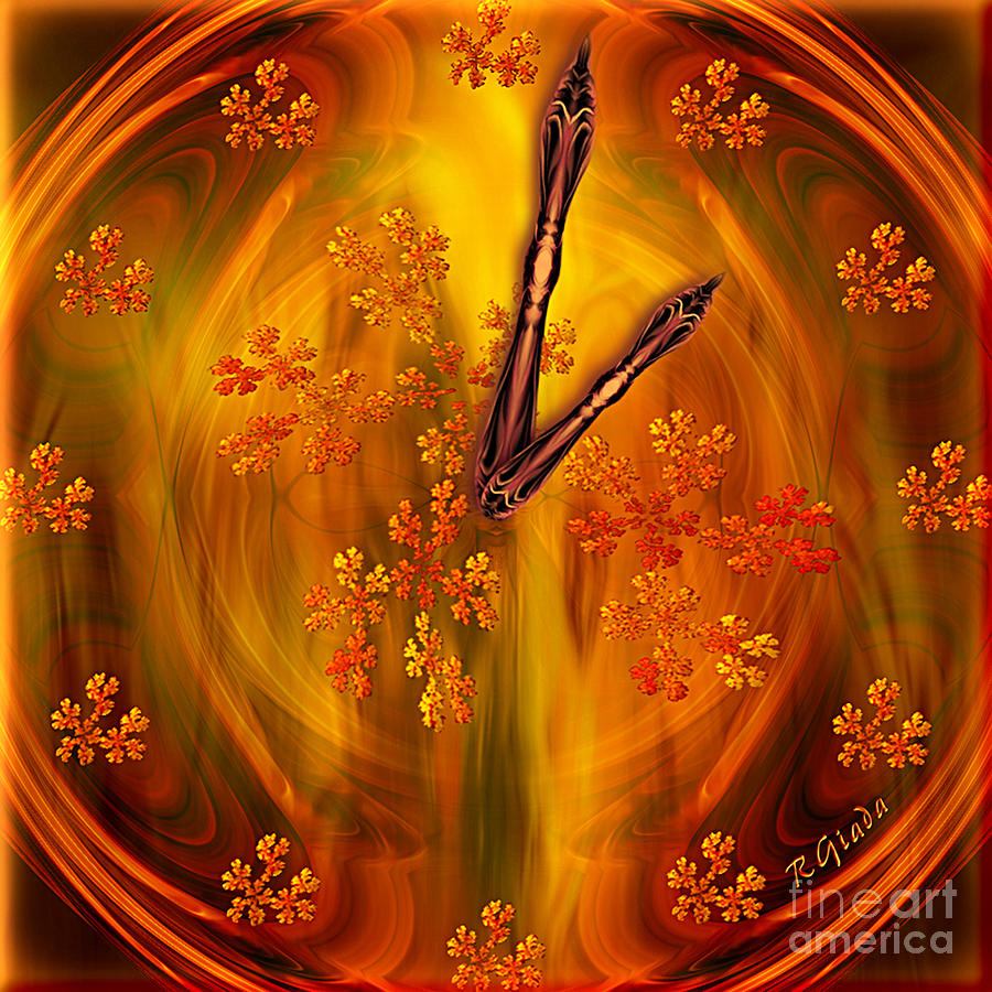 Abstract Digital Art - Its autumn time by Giada Rossi