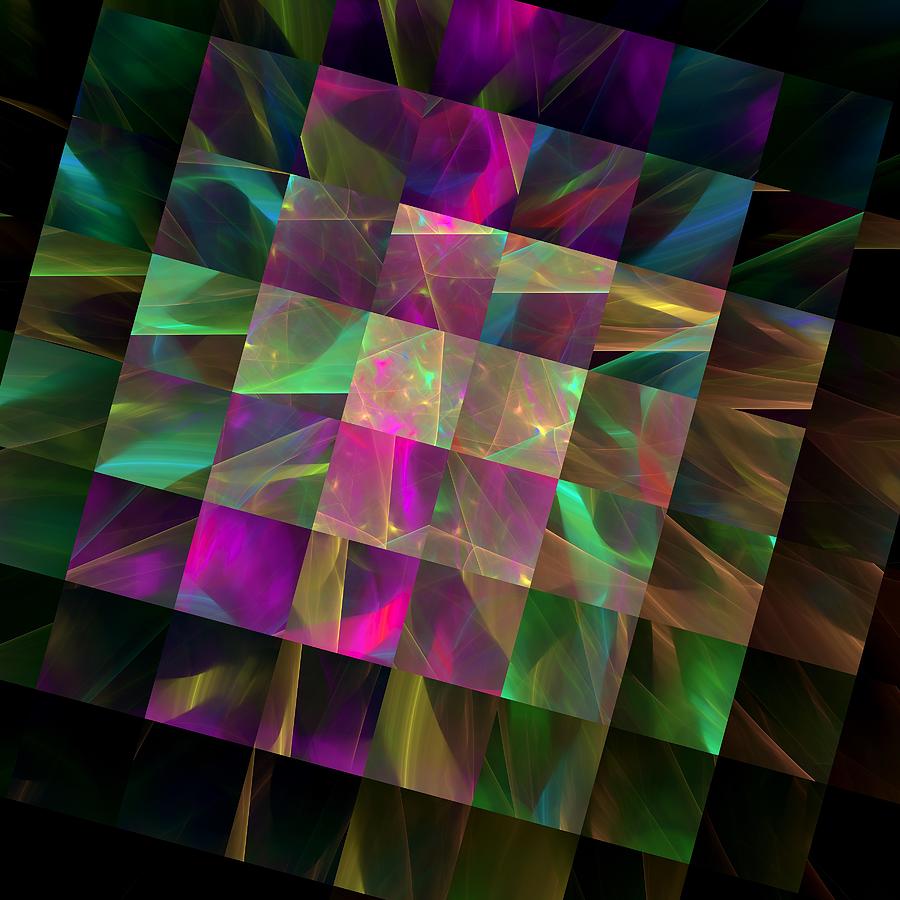 Its Cool To Be Square Digital Fractal Design Digital Art by Susanne McGinnis