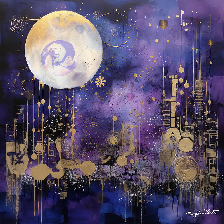 Its Just the Moon #12 Digital Art by Mary Ann Benoit