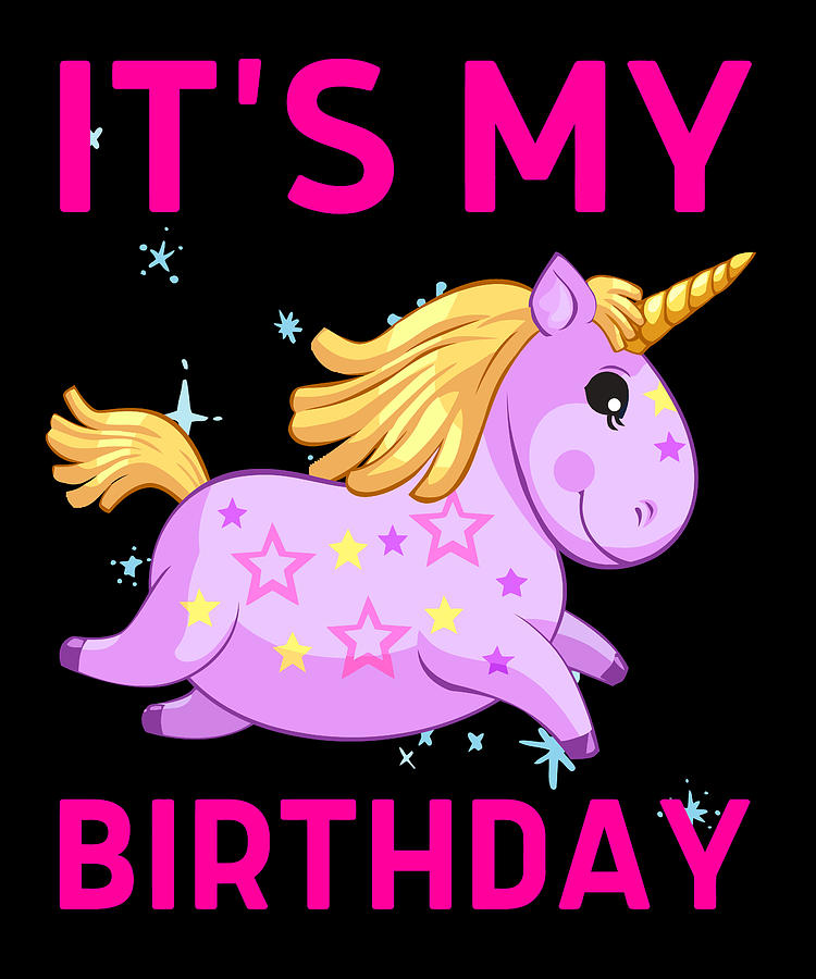 Its My Birthday Unicorn Digital Art By Alberto Rodriguez Fine Art