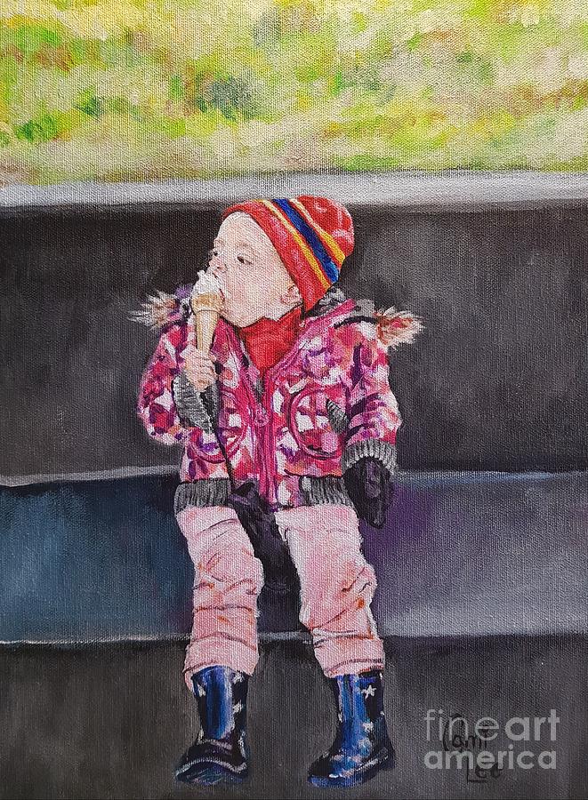 Its Never Too Cold For an Ice Cream  Painting by Cami Lee