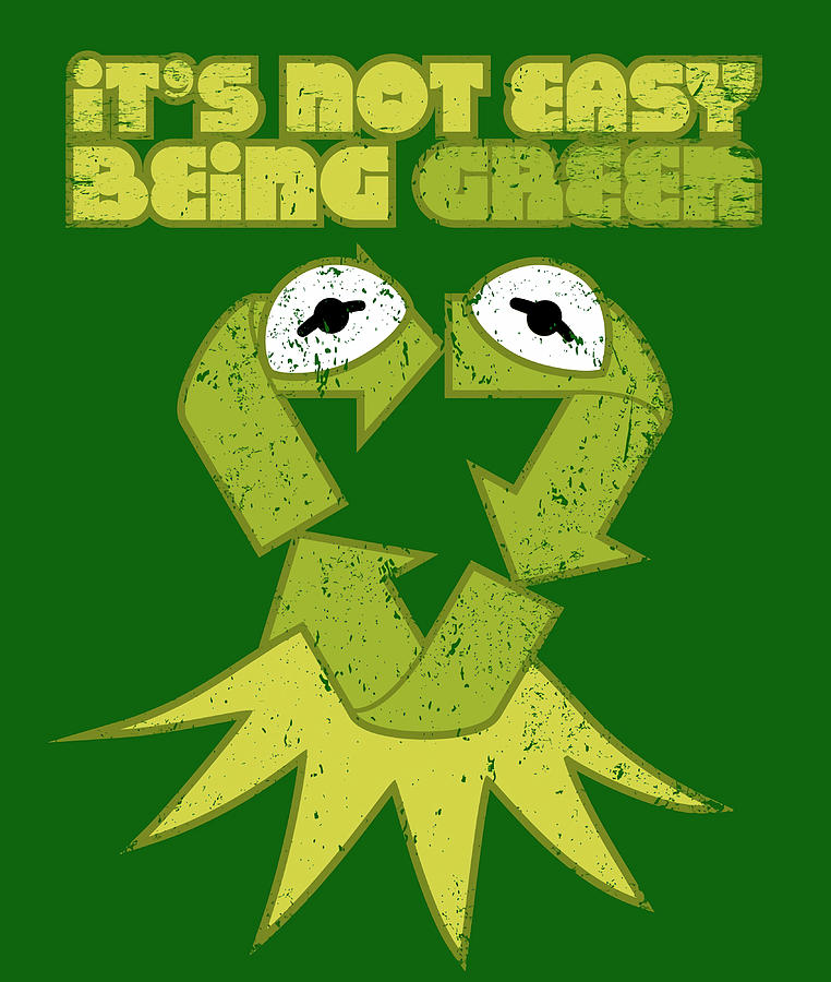 Its Not Easy Being Green Recycle Frog Poster Painting by Paul Nathan ...