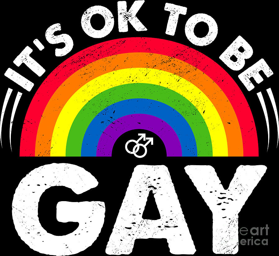 Its Ok To Be Gay Lgbtq Support Rainbow Pride Parade Month Digital Art By Haselshirt Fine Art