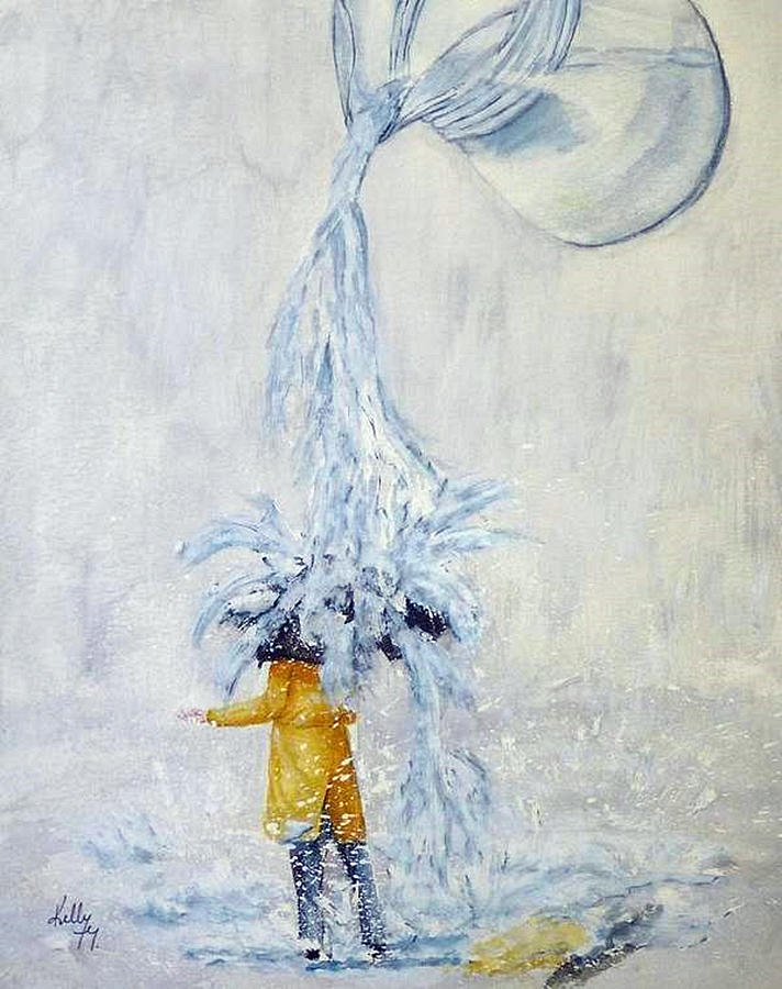 Its Pouring Rain  Painting by Kelly Mills