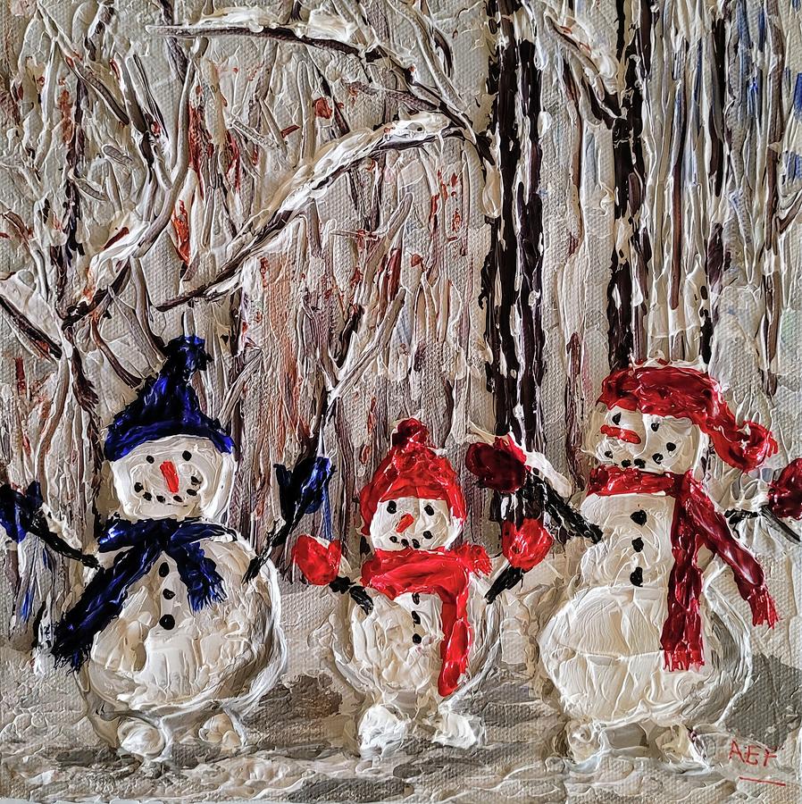 Its Snowing Painting by Ann Frederick