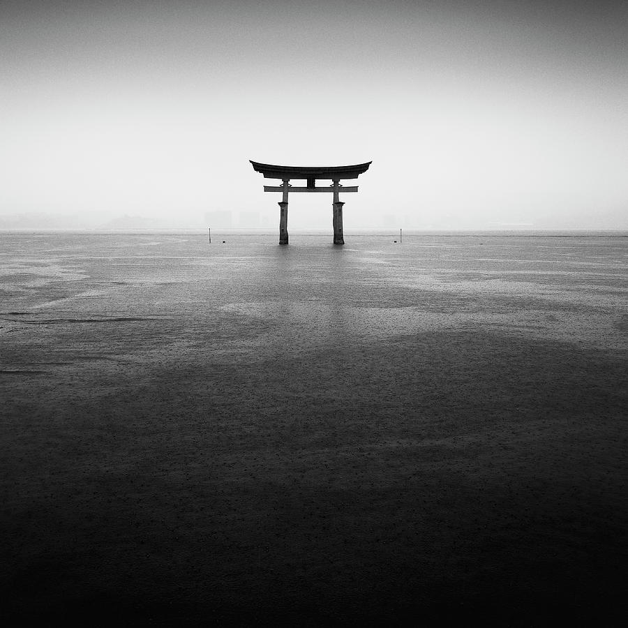 Itsukushima Torii Under the Rain Photograph by Stefano Orazzini