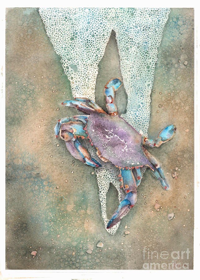 Itsy Bitsy Crab Painting by Hilda Wagner