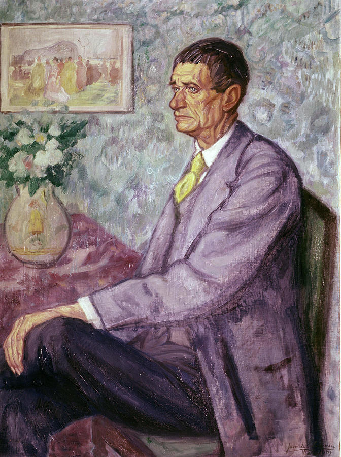 Iturrino, Francisco. Spanish Painter. Bilbao 1864-1924. Portrait By Juan De Echevarria, 1919. Painting by Juan de Echevarria -1875-1931- Iturrino, Francisco. Spanish Painter. Bilbao 1864-1924. Portrait By Juan De Echevarria, 1919. Painting by Juan de Echevarria -1875-1931-