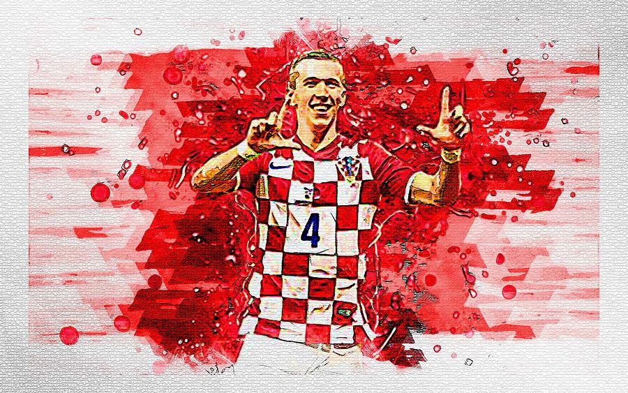 Ivan Perisic Croatia National Soccer Footballers Croatian Football Mixed Media By Miller Ebony 2324