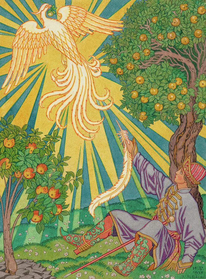 Magic Painting - Ivan Tsarevich and the Firebird by Ivan Bilibin