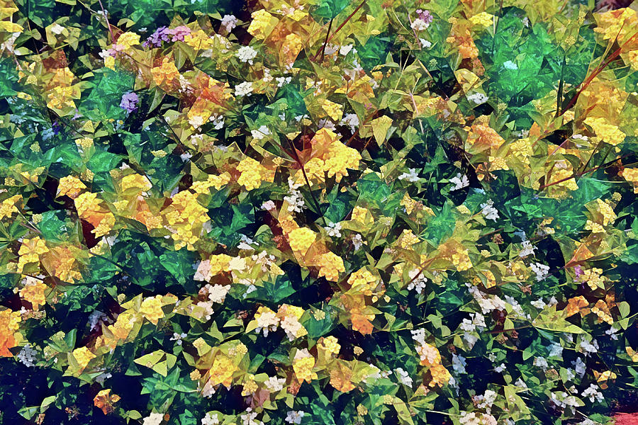 Ivy And Flowers Abstract Design Digital Art