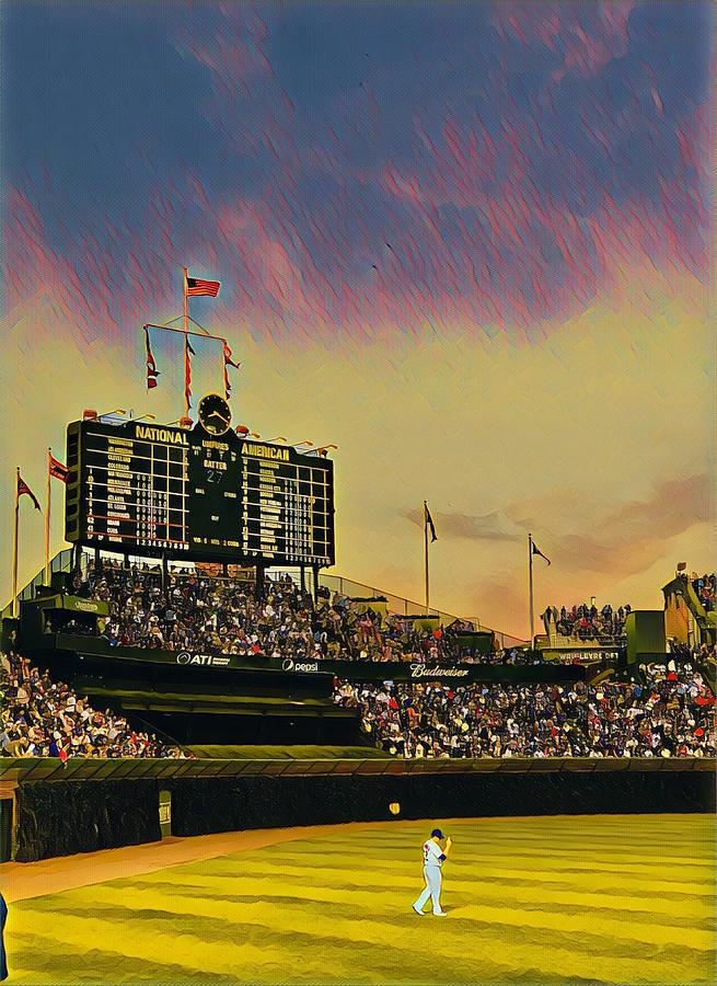 Wrigley Field Photo Print Wrigley Field Ivy Wall Chicago 