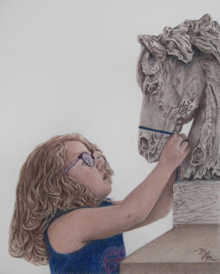 Horse Drawing - Ivys Fancy by Meredith Moss