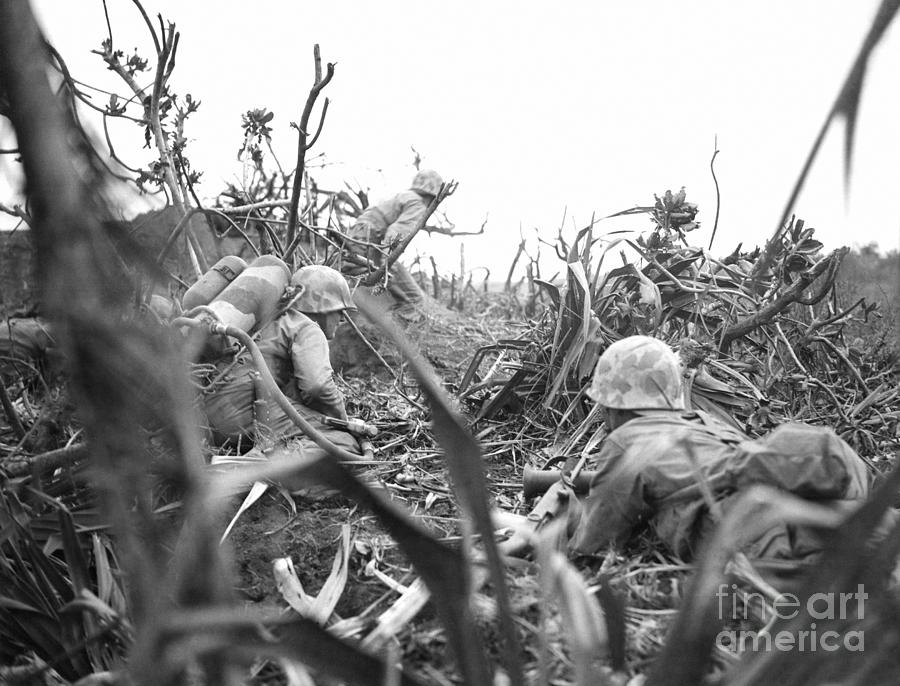 Iwo Jima Advance, 1945 Photograph by Karl Thayer Soule