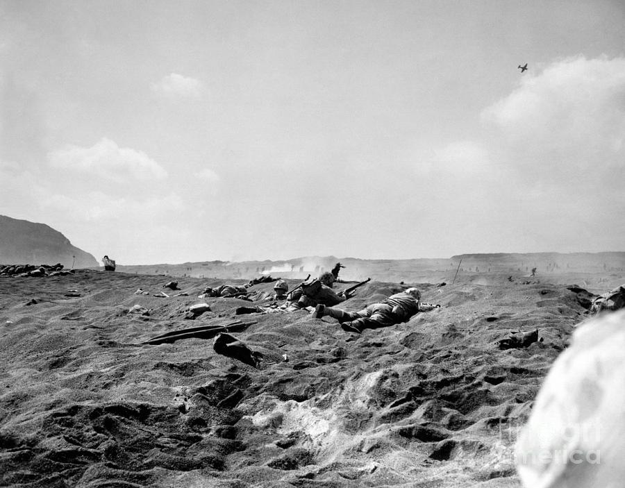 Iwo Jima Marines, 1945 Photograph by Karl Thayer Soule