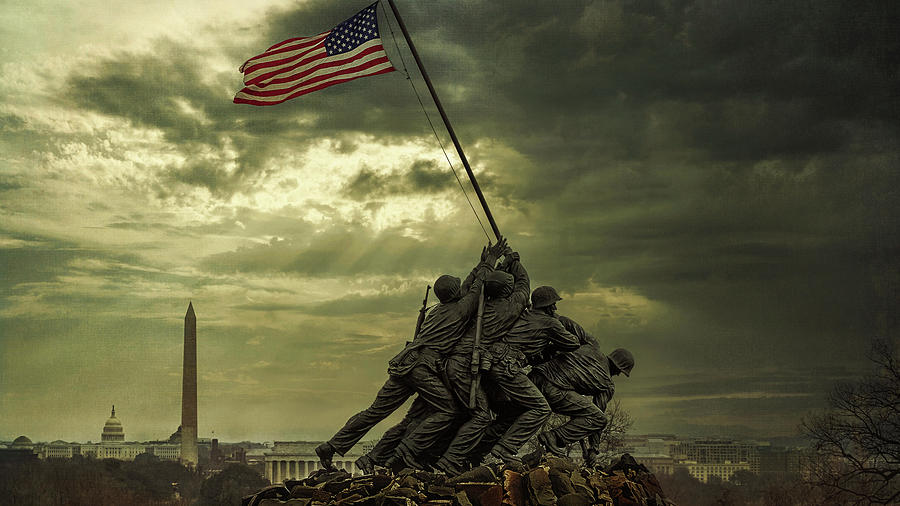 Iwo Jima Memorial Digital Art by Don Lovett