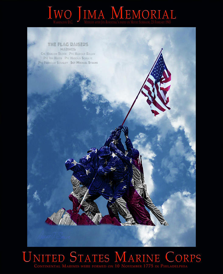 Iwo Jima Memorial Photograph by Robert J Sadler