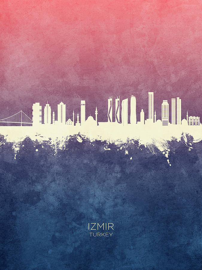 Izmir Turkey Skyline #15 Digital Art by Michael Tompsett