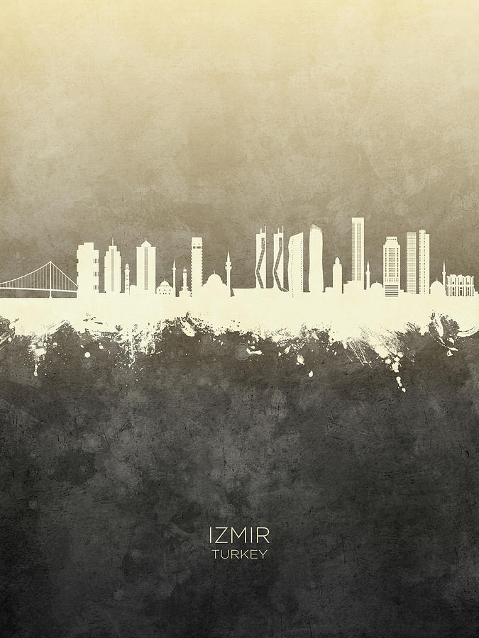 Izmir Turkey Skyline #17 Digital Art by Michael Tompsett