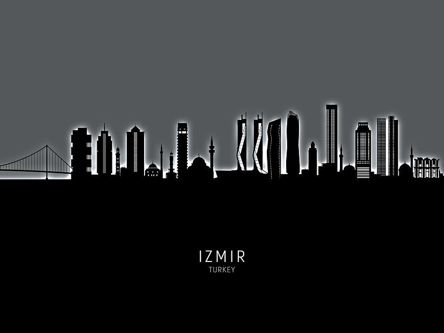 Izmir Turkey Skyline #95 Digital Art by Michael Tompsett