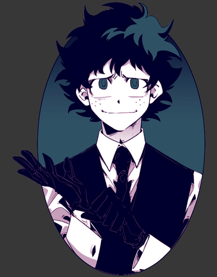 Izuku Midoriya Poster blue stars Painting by Green Cook - Pixels