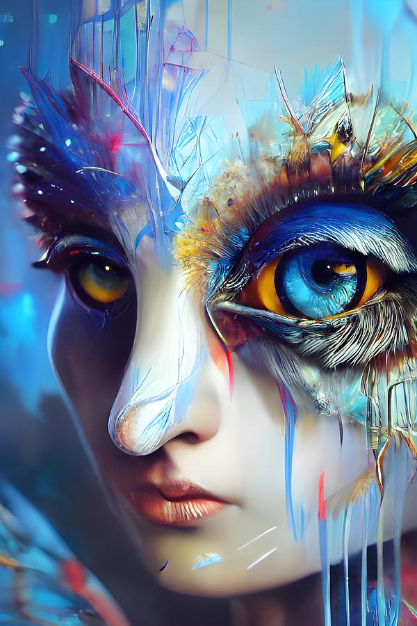 Izzie the Owl Girl Digital Art by Beverly Read
